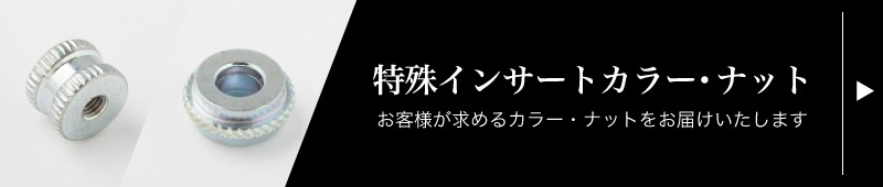 特殊インサートカラー・ナット お客様が求めるカラー・ナットをお届けいたします